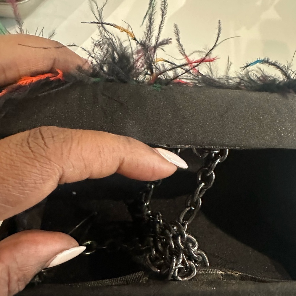 Colorful Feathered Clutch - Picture 3 of 3